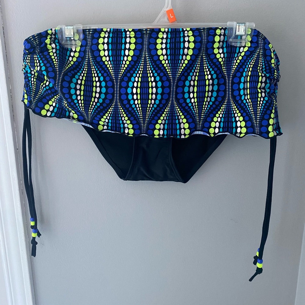 🔴 La Vie En Rose Aqua Dotted Pattern Bikini Bottom